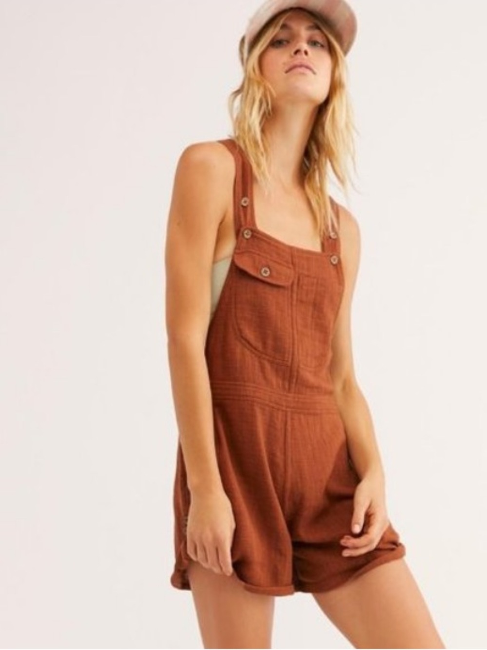 Free People Happiest When Sandy Romper